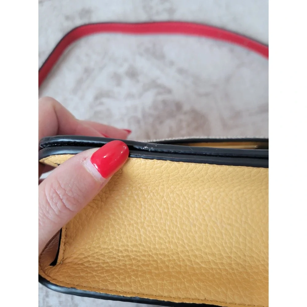 Coach Disney Keith Haring Riley Crossbody C6895 Mickey UFO Leather Bag